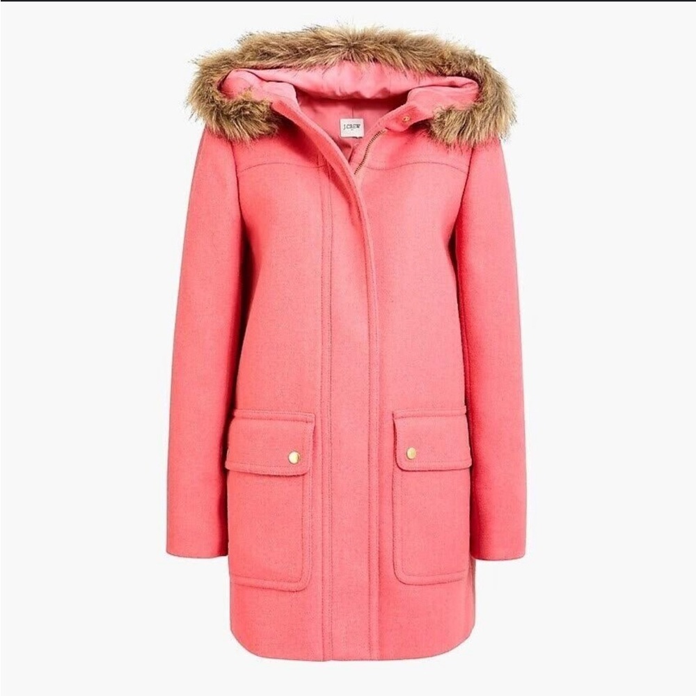 J. Crew Pink Vail Parka Coat